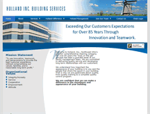 Tablet Screenshot of hollandbuildingservices.com